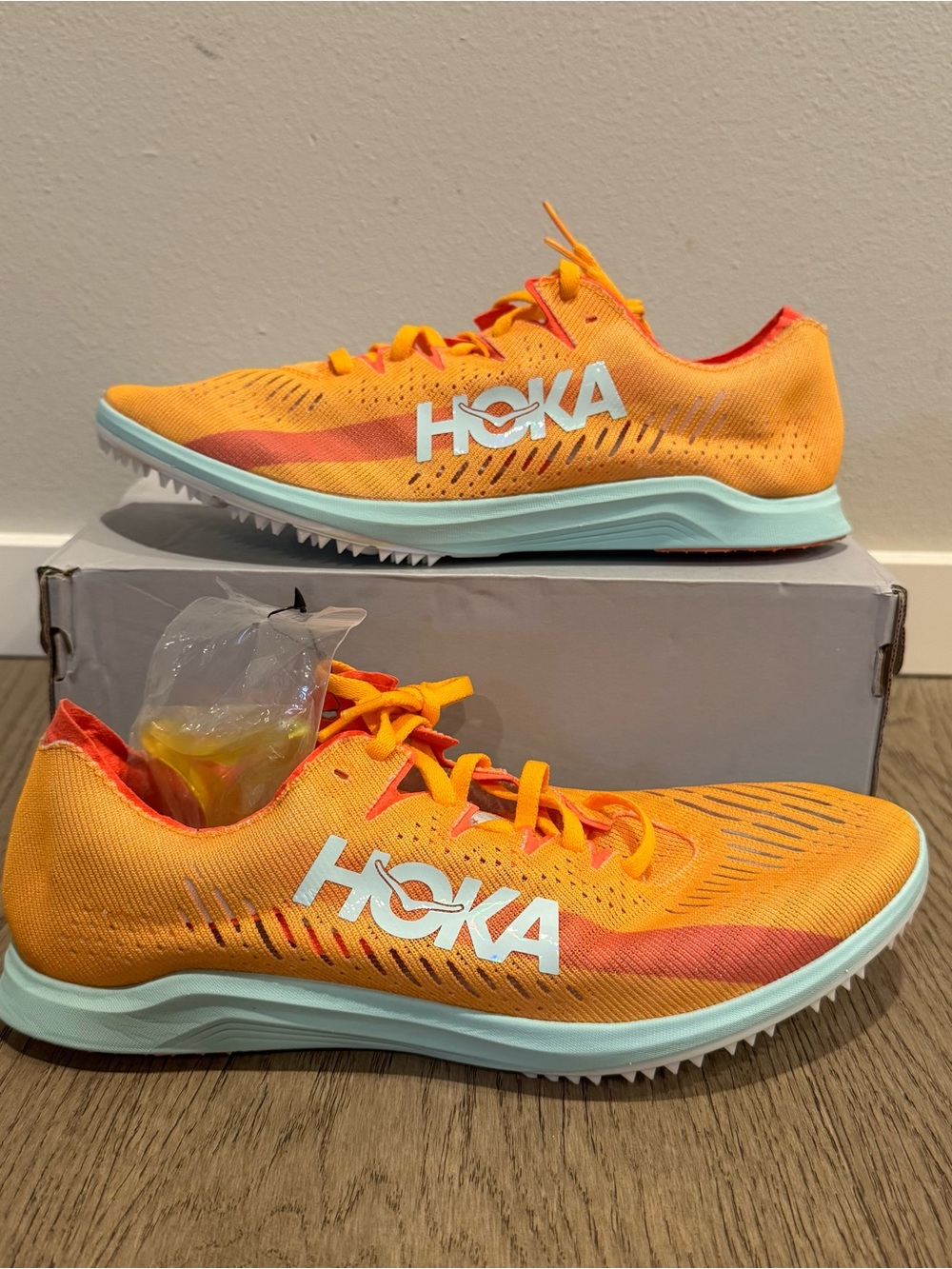 Hoka Cielo X LD Orange Track Spikes